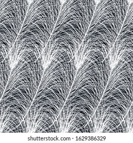 White feathers. Seamless vector illustration with decorative feathers. White texture for wrapping paper, wallpaper, textile, scrapbooking, fashion print, etc. Creative white feathers background.