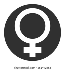 White Female Gender Symbol Isolated On Stock Vector (Royalty Free ...