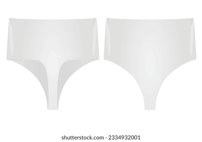 White female panties knickers. vector