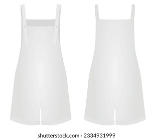 White female romper pants. vector