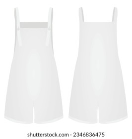 White female romper pants. vector