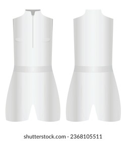 White female romper pants. vector