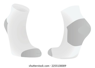 White female socks. vector illustration