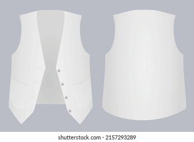 White female suit vest. vector illustration