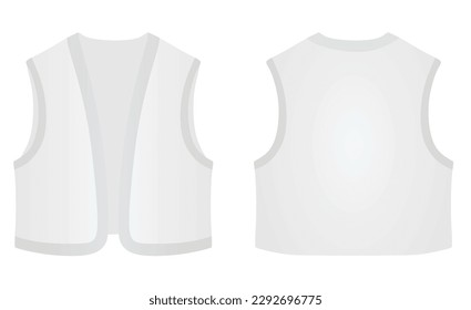 White female vest. vector illustration