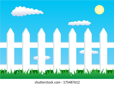 white fence