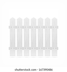White fence tile isolated vector illustration