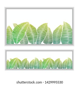 White fern background, seamless pattern.