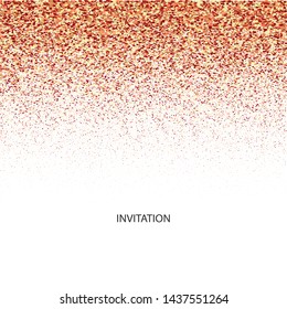 
White festive abstract background with dust particles. Golden texture