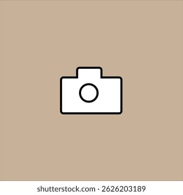 white fill camera icon design