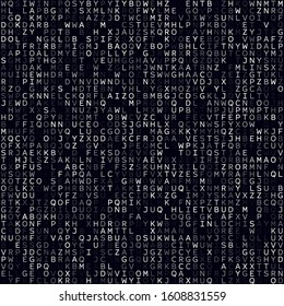 White filled alphabetical background. Medium sized seamless pattern. Superb vector illustration.