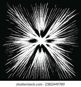 white fire splashes on the black background