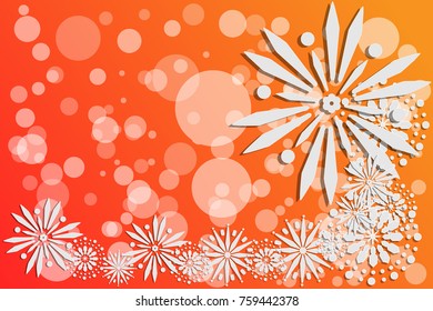 White Firework Vector on Abstract bokeh background