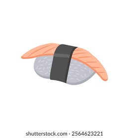 White Fish Sushi Seafood Vector Illustration, Isolated