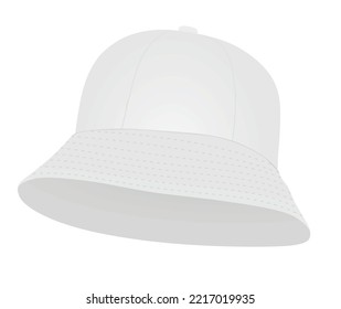 White fisherman hat. vector illustration