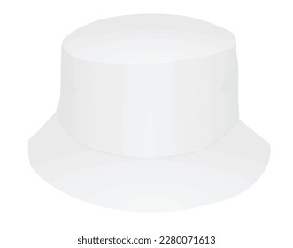 White fisherman hat. vector illustration