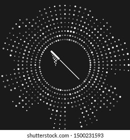 White Fishing net icon isolated on grey background. Fishing tackle. Abstract circle random dots. Vector Illustration