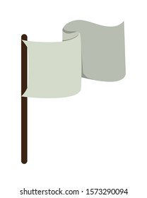 White flag design, Human rights peace freedom international help social law and equality theme Vector illustration