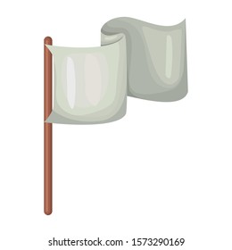 White flag design, Human rights peace freedom international help social law and equality theme Vector illustration