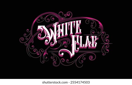 WHITE FLAG lettering custom style design