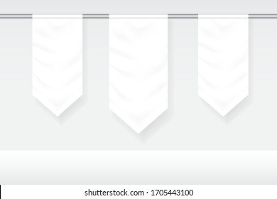 white flag mock up templates. advertising flags vector design illustration eps.10