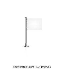 white flag on white background