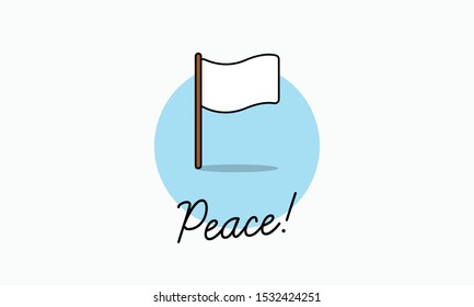 White Flag with Peace Poster