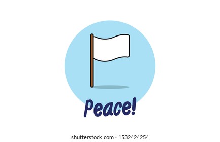 White Flag with Peace Poster