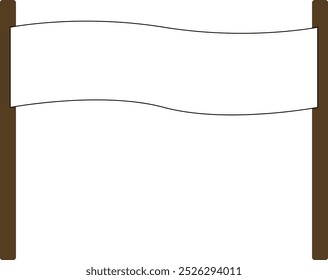 white flag a sports day banner illustration