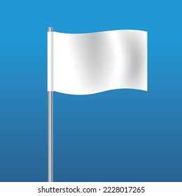 weiße Flagge, Symbol des Friedens, Kapitulation, Pazifismus, gute Absichten - Vektorgrafik