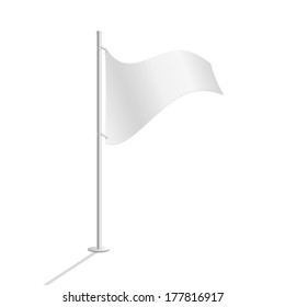 White flag vector illustration