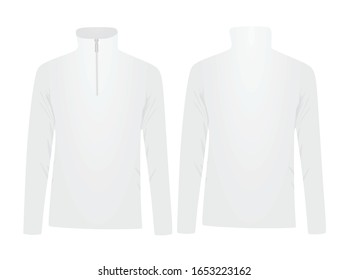 White fleece long sleeve. vector