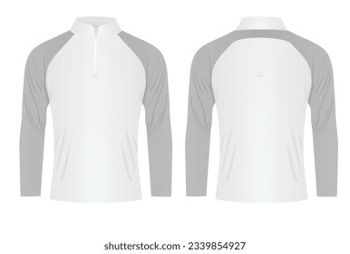 White fleece long sleeve. vector