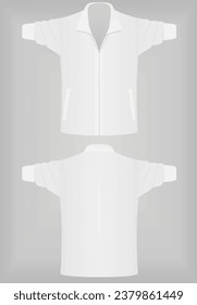 White fleece long sleeve. vector
