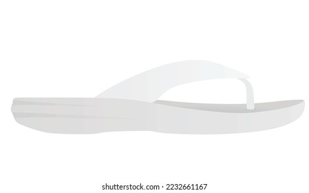 White flip flops. vector illustration