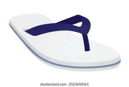 White  flip flops. vector illustration