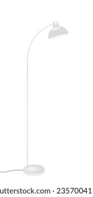 White  floor lamp. vector illustration