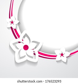 white floral background