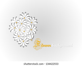 White floral background suitable for wedding invitation or congratulation to the holiday