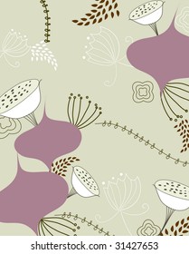 White floral background template
