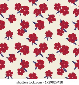 White Floral botanical seamless pattern background suitable for fashion prints, graphics, backgrounds and crafts