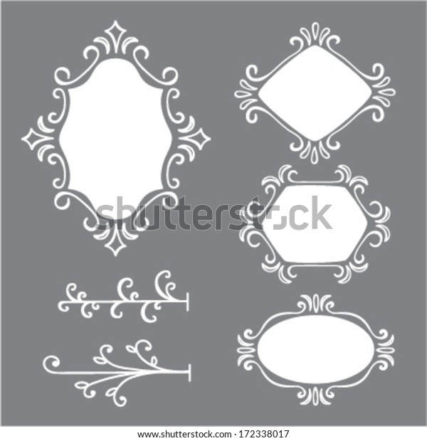 White\
Floral Frame In Various Shapes and Text\
Divider