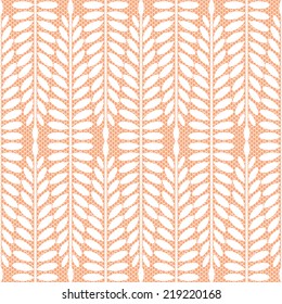 White floral lace in vector. Seamless pattern