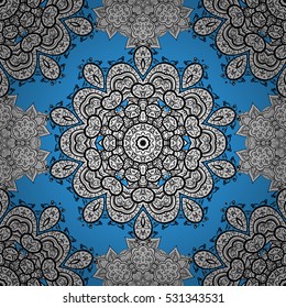 White floral pattern on background. Vector illustration.