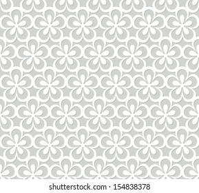 white floral seamless pattern