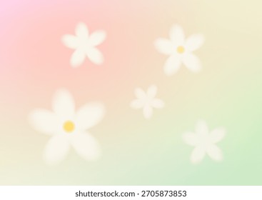 White floral spring background for March 8 greeting