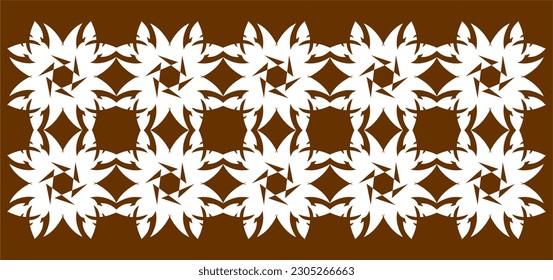 florines blancos alineados sobre fondo marrón para la decoración