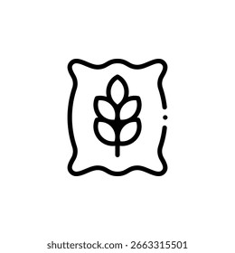 White flour baking ingredient design perfect for bakery and cooking graphics