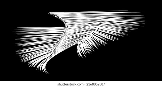 White flow brushstroke on white background.. Fluffy bunch of white politics. Abstract disheveled fibres. Vector illustration swirl blur. Crayons and chalk paint, fibers, hair and bunch.