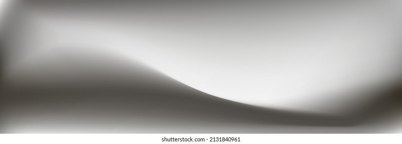 Malla de gradiente gris borrosa de flujo monocrom blanco. La superficie suave del pasto de la nube gris del fluido del smog. Fondo Metálico Líquido De Metal De Luz Del Cielo De Plata. Fondo de fondo de degradado de nubes de humo de agua de curva.